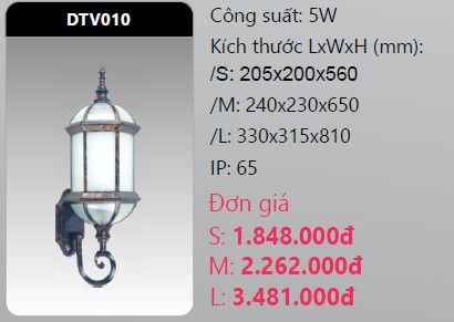 đèn led gắn tường - gắn vách trang trí duhal dtv010 5w – Duhal led ...