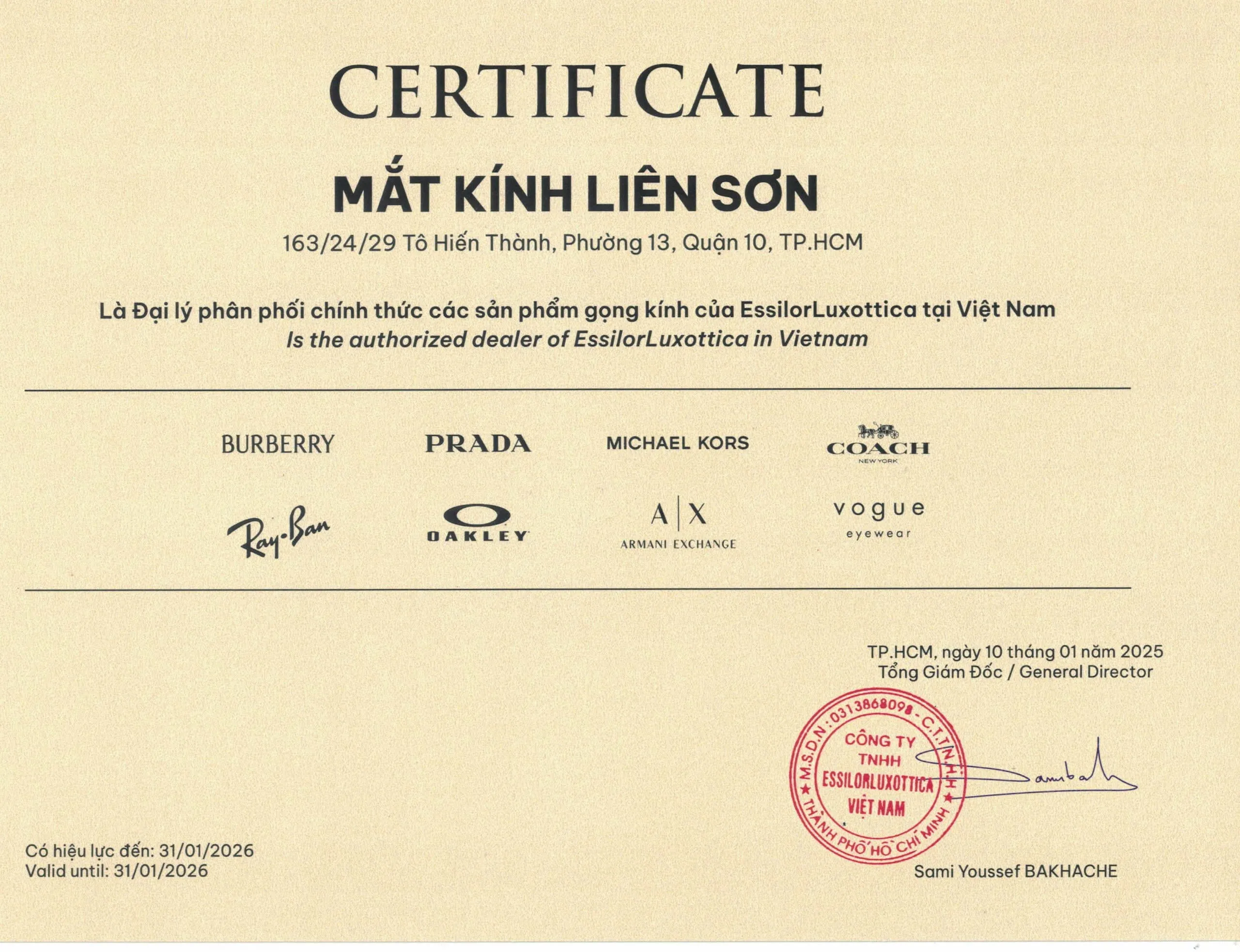 Mắt Kính Chính Hãng Store