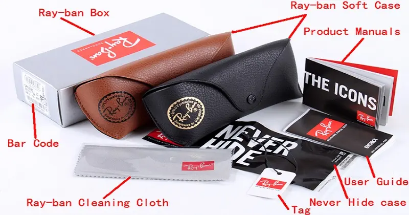 Bộ phụ kiện chuẩn chính hãng Rayban