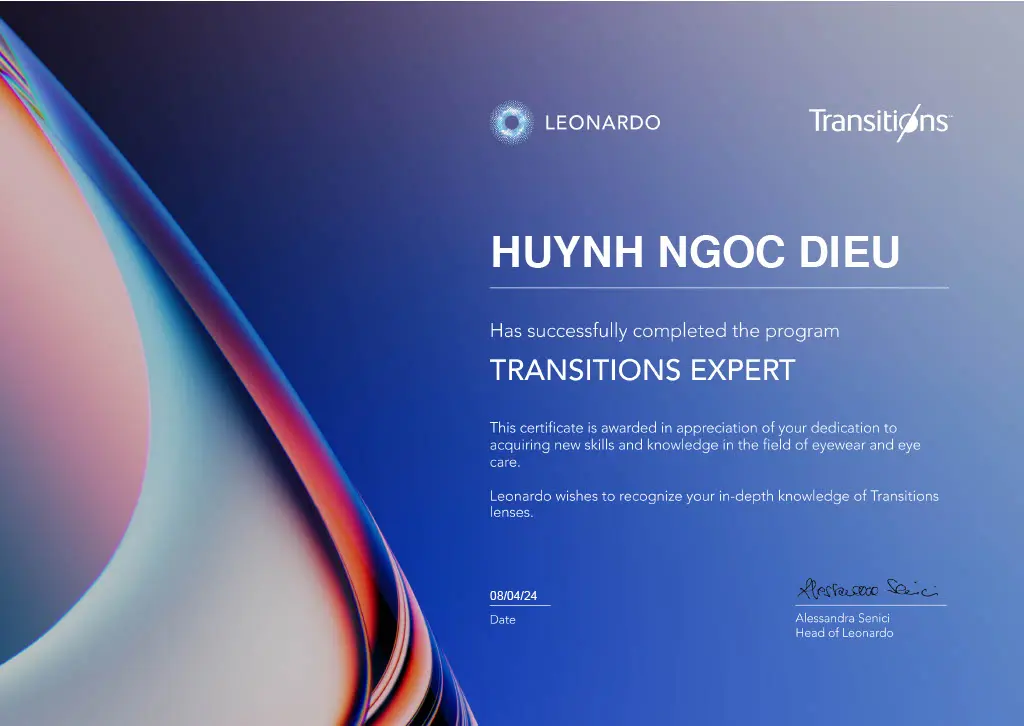 Transitions Expert Certificate