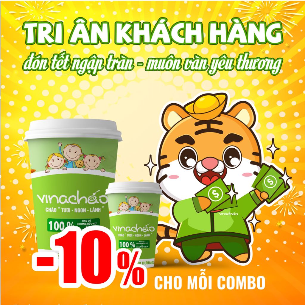 Combo cháo Tết - giảm 10% giá Combo