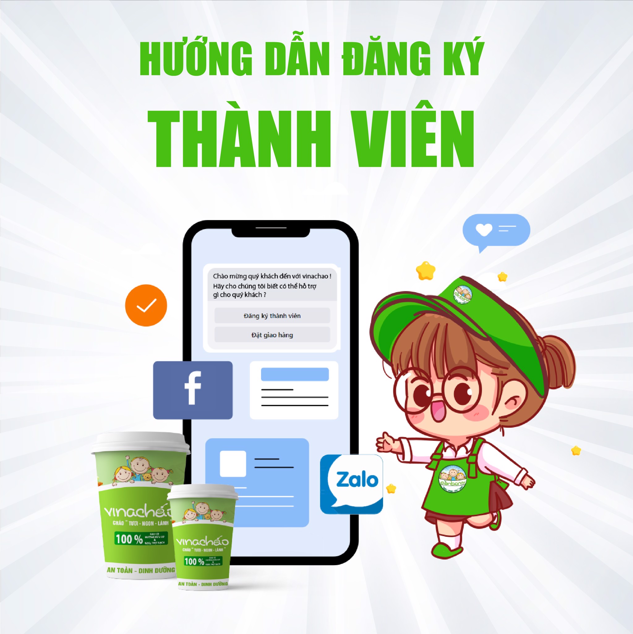 Hướng dẫn đăng ký thẻ thành viên Vinacháo