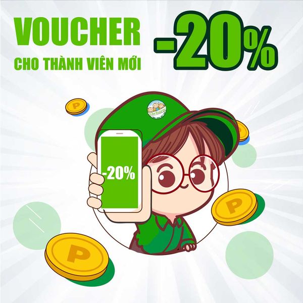 GIẢM 20% CHO THÀNH VIÊN MỚI