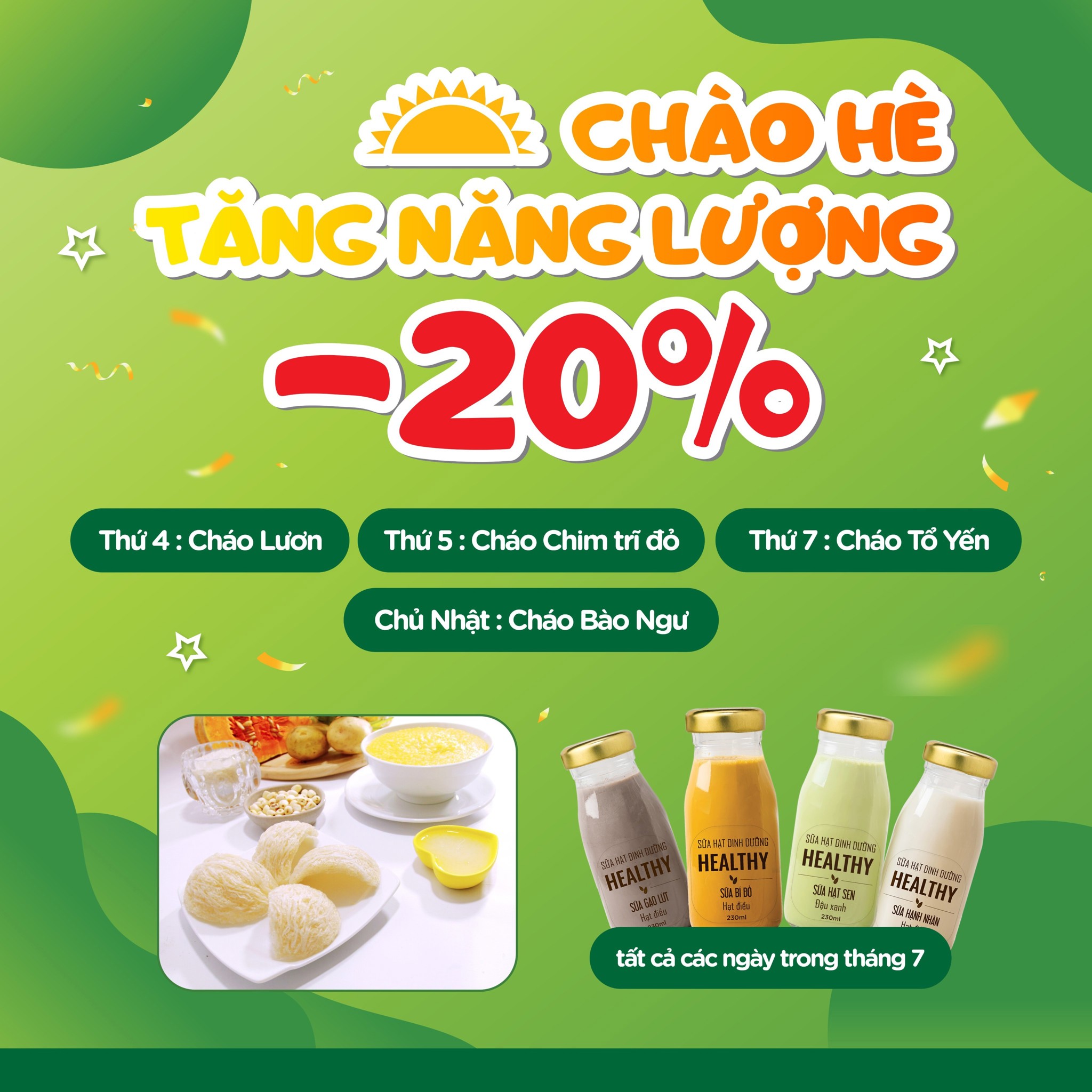 Chương Trình Khuyến Mãi Đặc Biệt Giảm Đến 20% Khi Mua Cháo Dinh Dưỡng tại Vinachao Trong Tháng 7