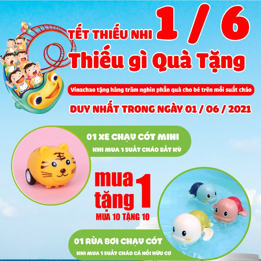 THẾ GIỚI QUÀ TẶNG 1/6 CHO BÉ TỪ VINACHAO