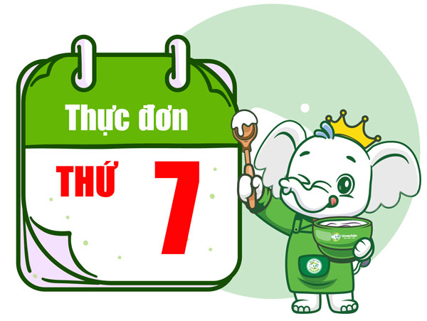 Thực đơn cháo dinh dưỡng hàng tuần - thứ 7