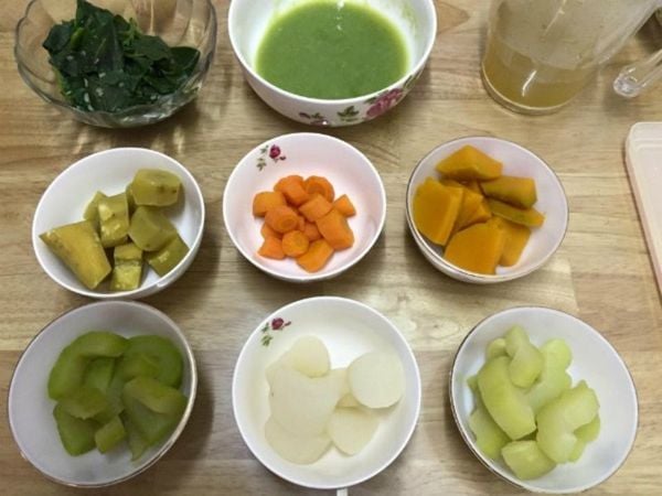 cách mix các loại rau nấu cháo dinh dưỡng