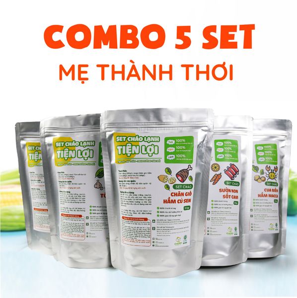 combo cháo ăn dặm 5 món