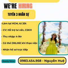 Việc làm parttime cho sinh viên tại HCM