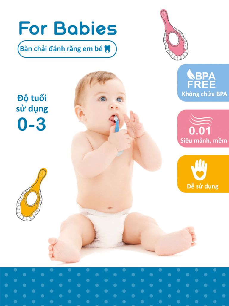 Rơ lưỡi cho trẻ sơ sinh với bàn chải rơ lưỡi từ silicone Piyo Piyo Siêu thị  hàng nhập khẩu chính hãng cao cấp Greenbox