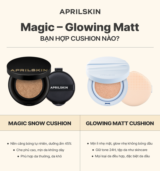 So kè: Magic – Glowing – Bạn hợp cushion nào?