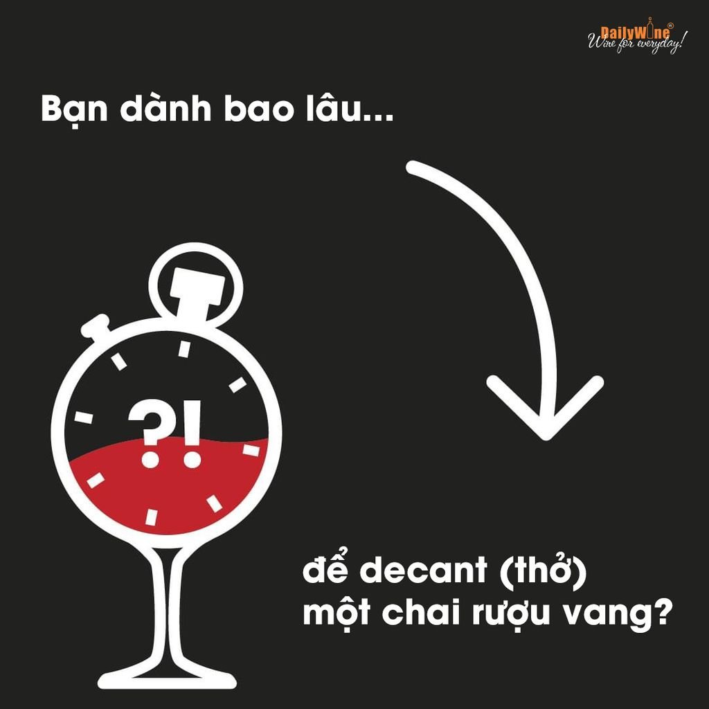 BẠN DÀNH BAO LÂU ĐỂ DECANT (THỞ) MỘT CHAI RƯỢU VANG?