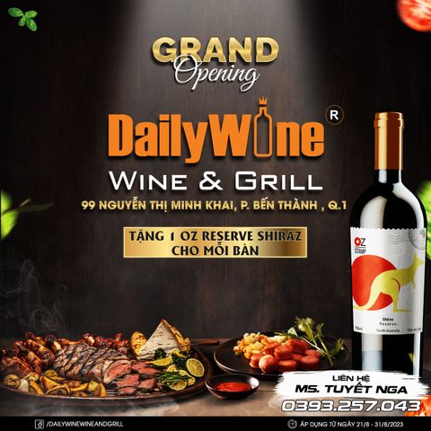 Dailywine Wine & Grill - Thưởng vang ngoài trời, tại sao không
