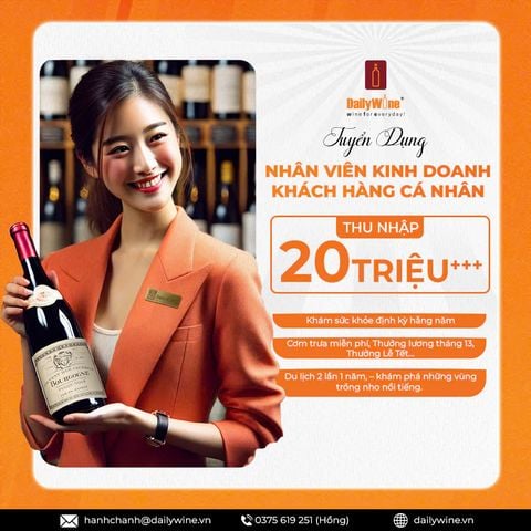 DAILYWINE TUYỂN DỤNG NHÂN VIÊN KINH DOANH KHÁCH HÀNG CÁ NHÂN
