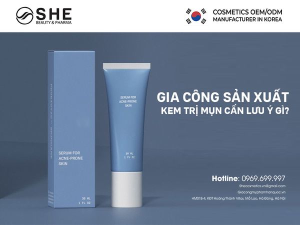 sản xuất kem trị mụn