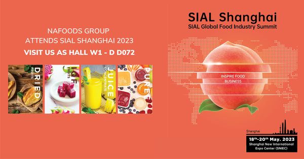 Trái cây sấy dẻo Nafoods trưng bày tại Sial Shanghai