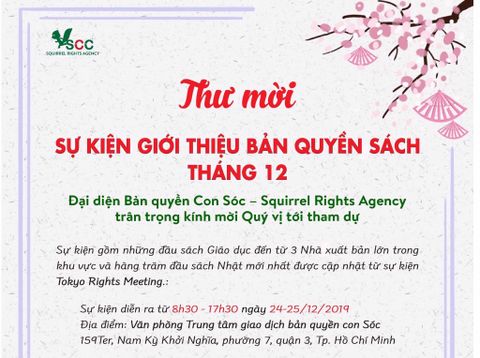 [HCM] SỰ KIỆN GIỚI THIỆU BẢN QUYỀN SÁCH THÁNG 12