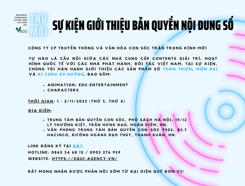 Thư mời tham dự sự kiện giới thiệu bản quyền nội dung số