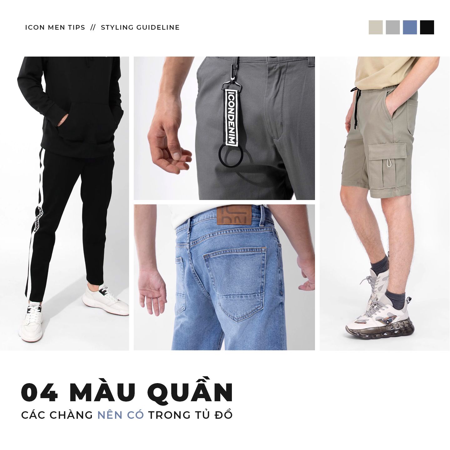 4 Màu Quần Các Chàng Nên Có Trong Tủ Đồ