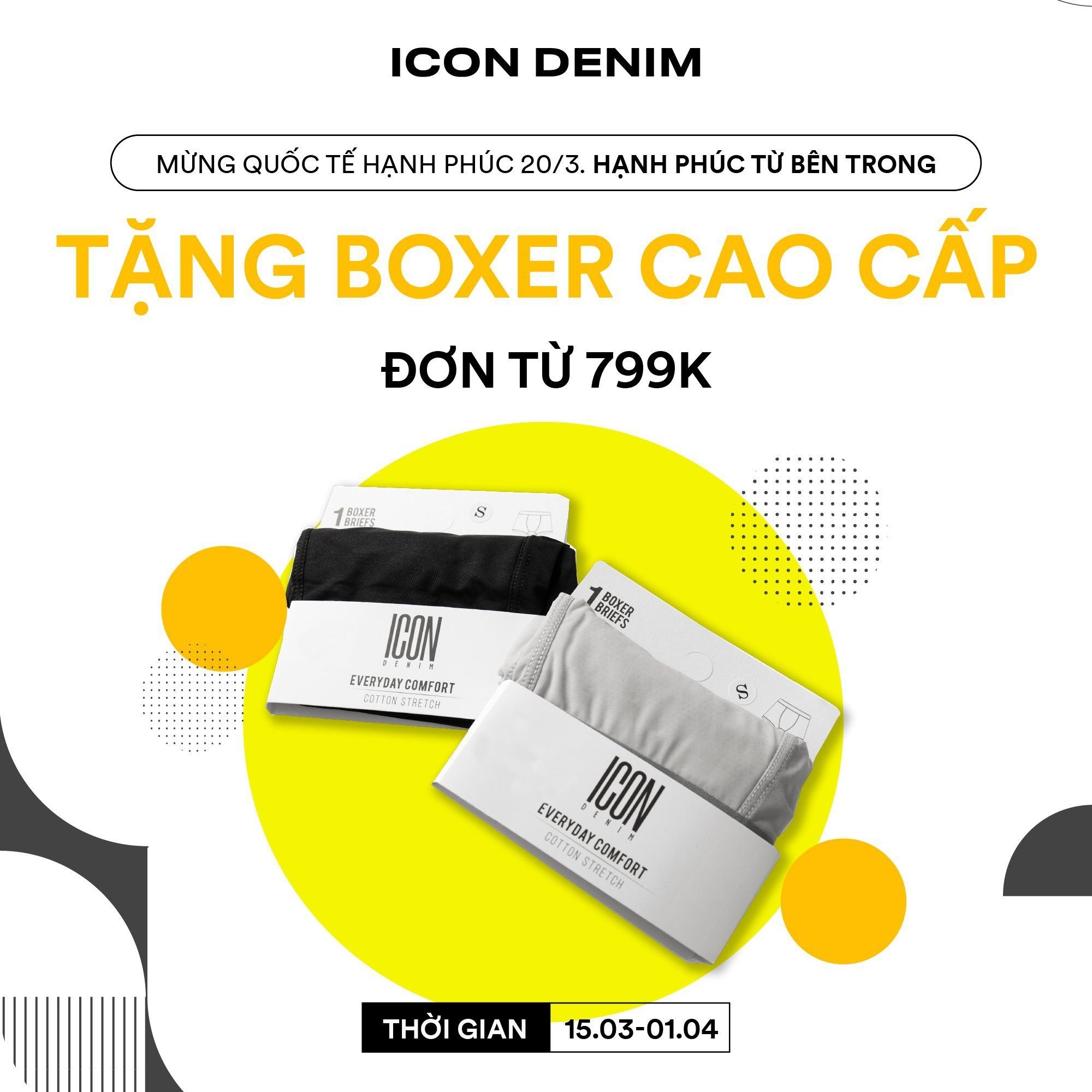 Ưu Đãi Lớn Tháng 3 - Tặng Bạn Boxer Cao Cấp 😍