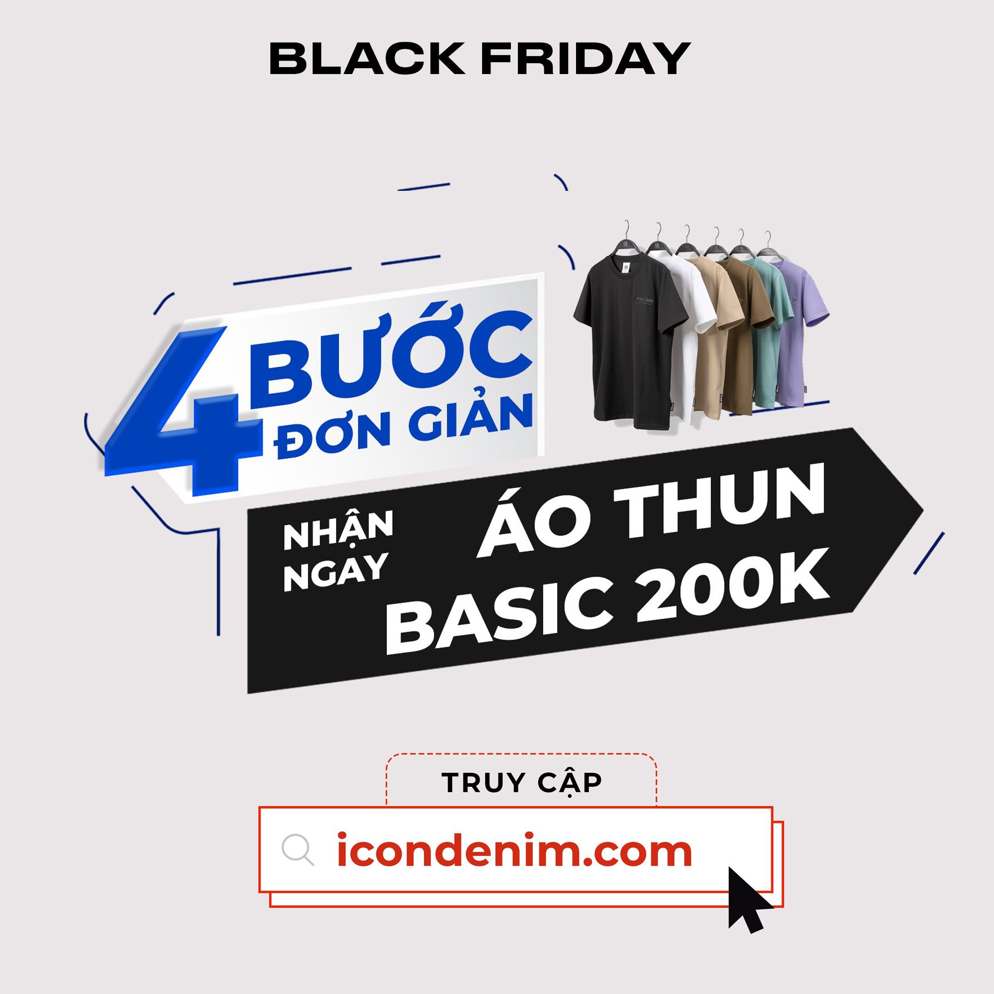 Black Friday 2021- 4 Bước Săn Deal 0Đ Áo Thun Cotton Cao Cấp 200K