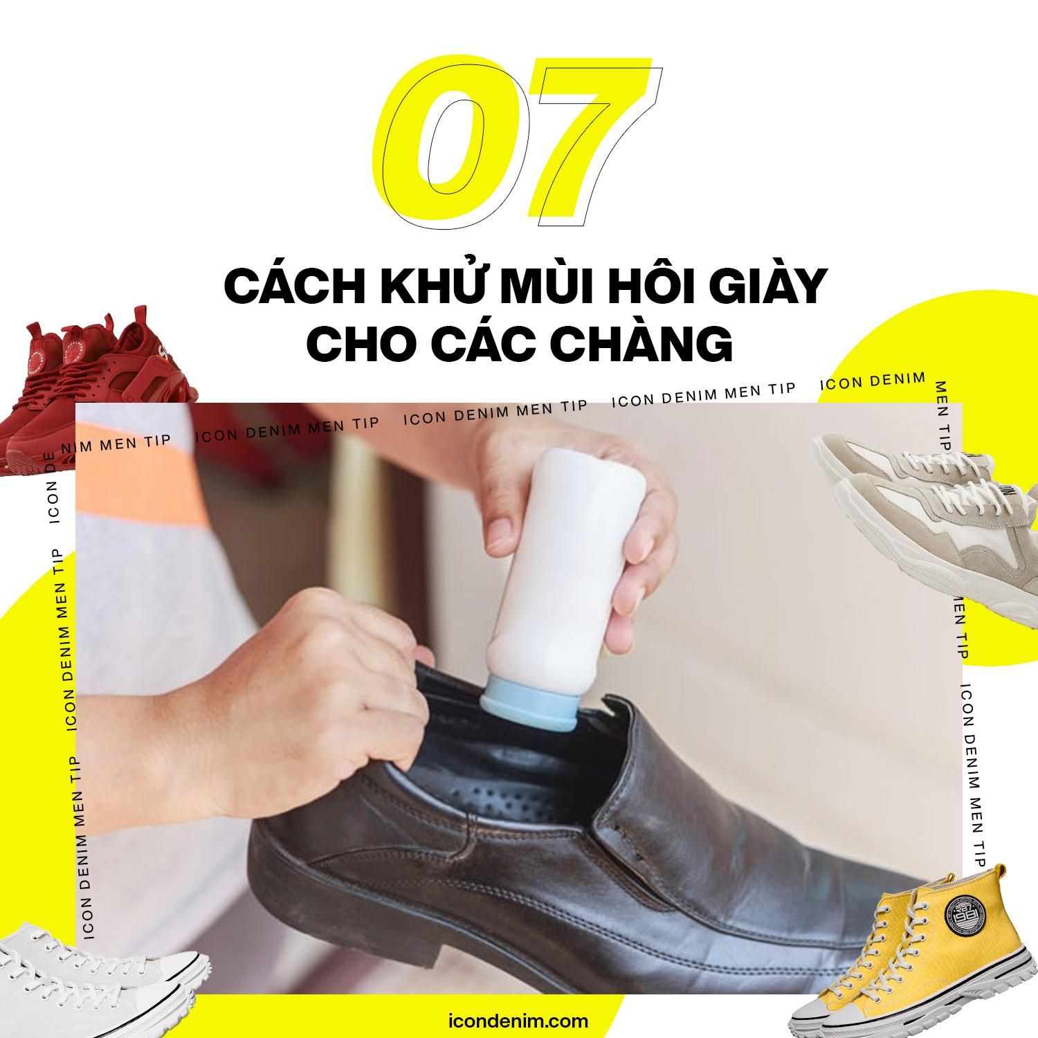 7 Cách Khử Mùi Giày Cho Các Chàng