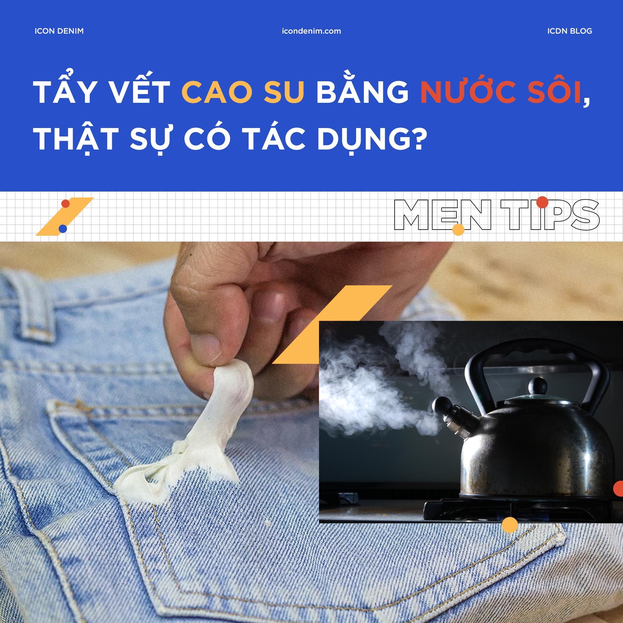Tẩy Vết Kẹo Cao Su Cực Nhanh Bằng Nước Sôi