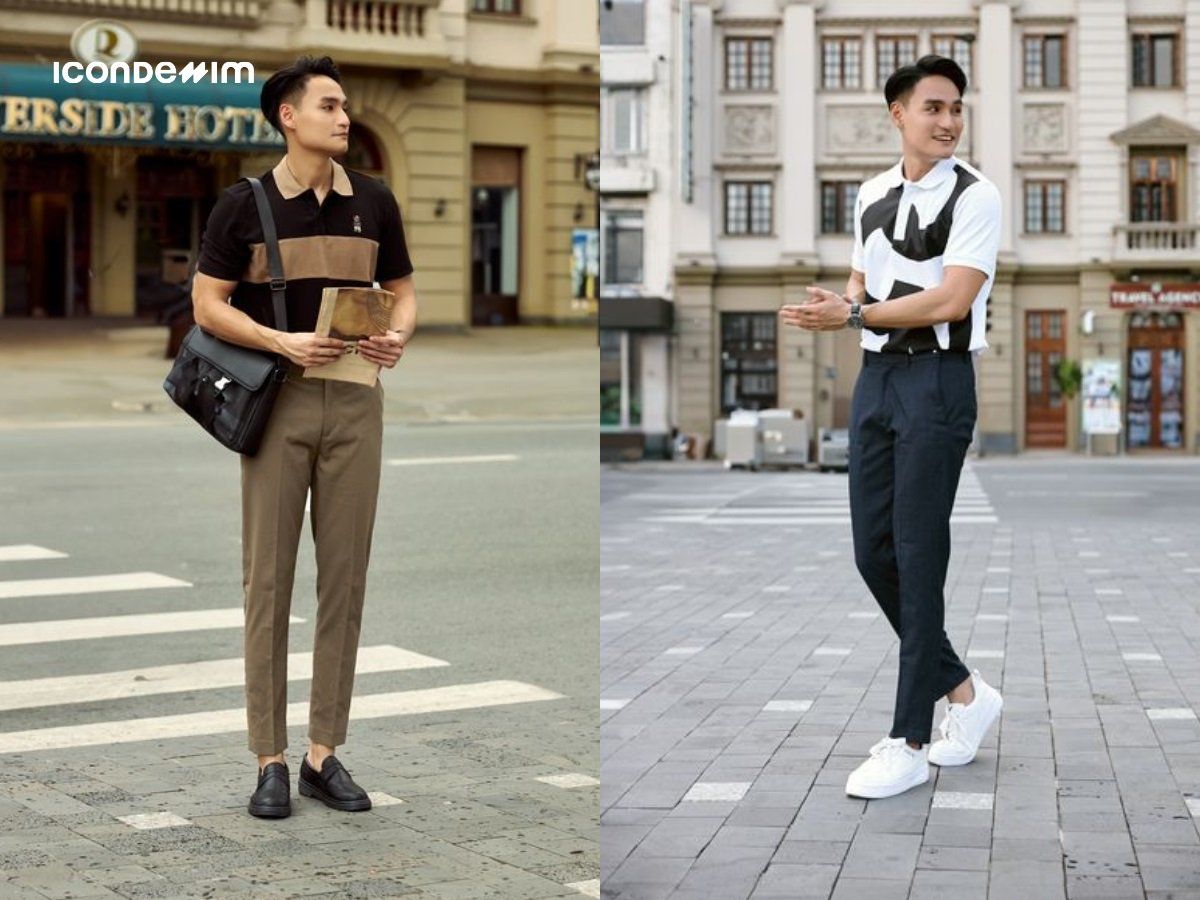 7 cách phối đồ áo polo quần tây lịch lãm, phong cách
