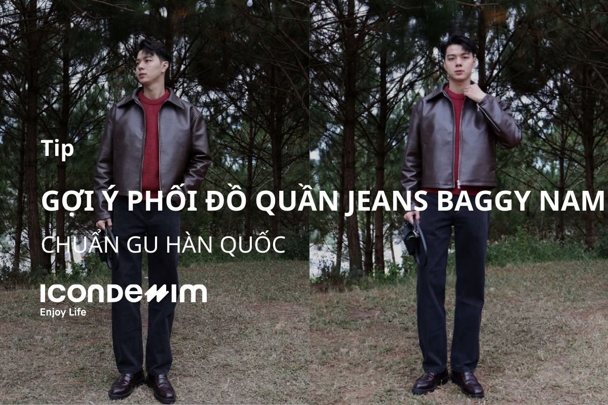 10 Gợi ý phối đồ quần jeans baggy nam chuẩn gu Hàn Quốc