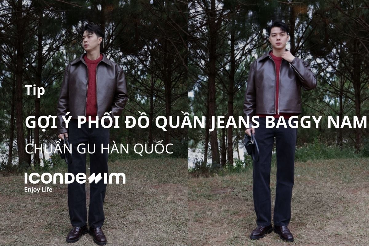 10 Gợi ý phối đồ quần jeans baggy nam chuẩn gu Hàn Quốc