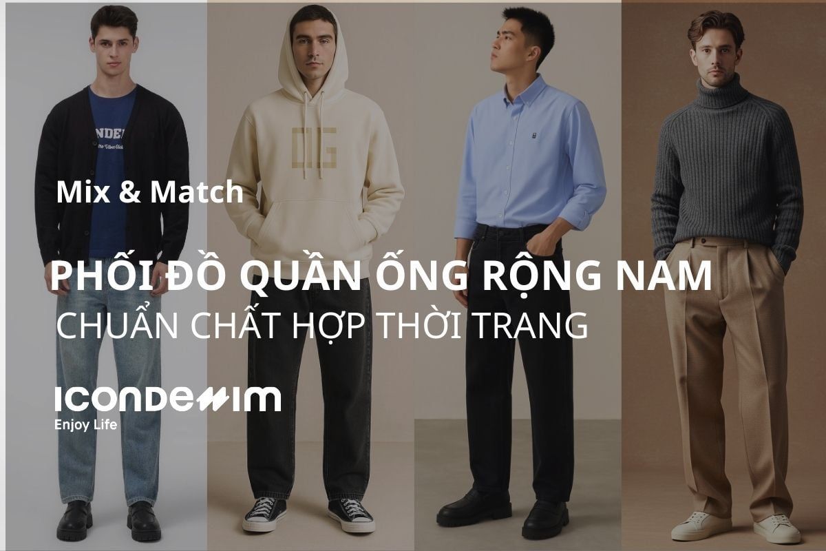20 Cách Phối Đồ Với Quần Ống Rộng Nam Chuẩn Chất, Hợp Thời Trang