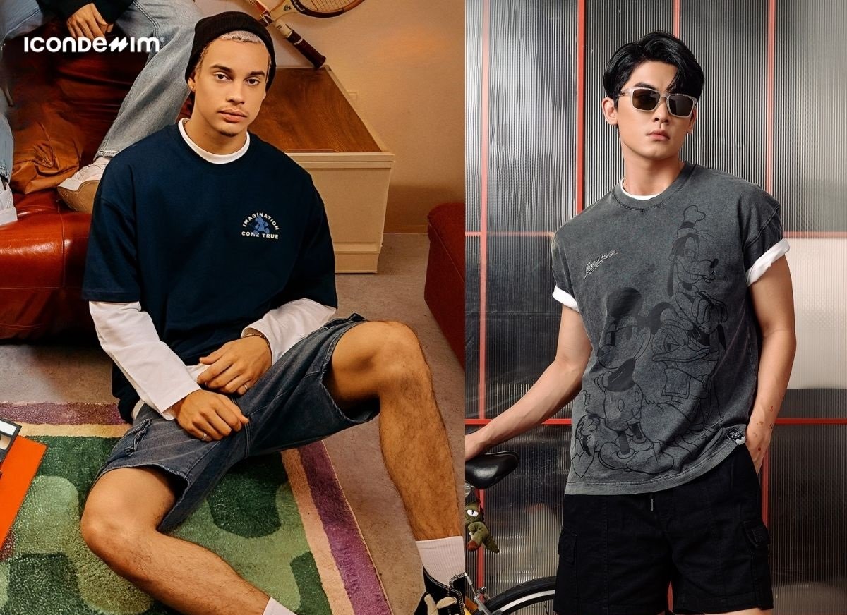 Áo thun oversize và quần short ống rộng