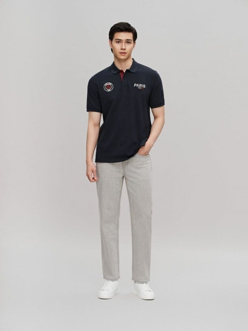 Áo Polo Nam Hoạ Tiết Paris Form Regular