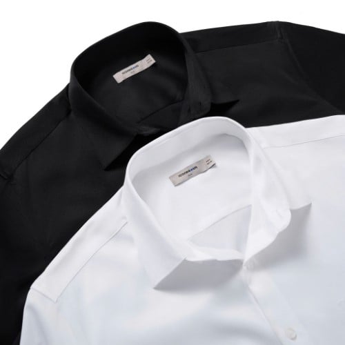 Áo Sơ Mi Nam Tay Ngắn Trơn Signature Form Slim