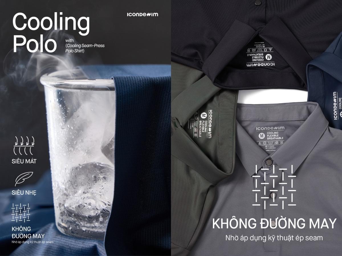 Áo polo cooling siêu thoáng mát