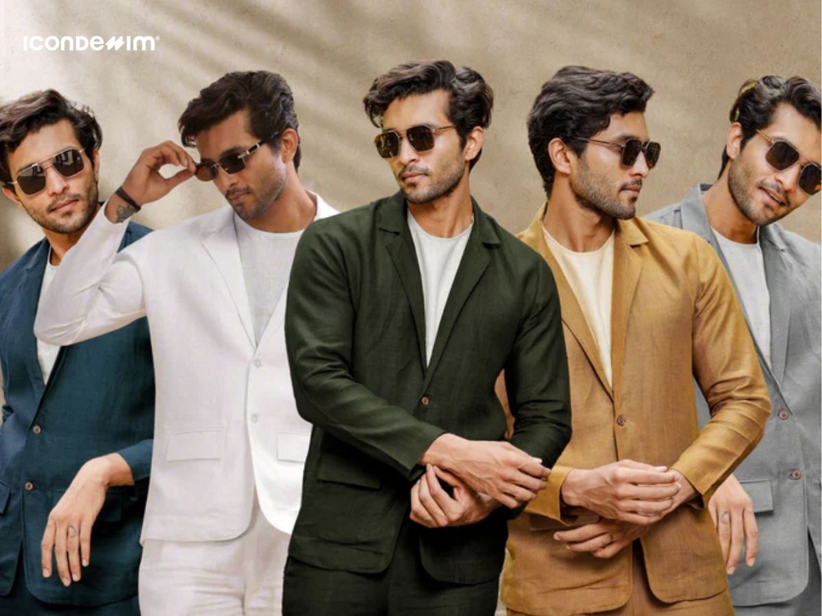 Phối với áo blazer linen lịch lãm, thoải mái