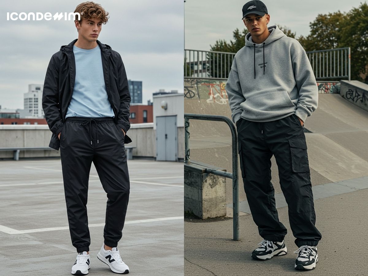 Phối quần ống rộng với áo varsity