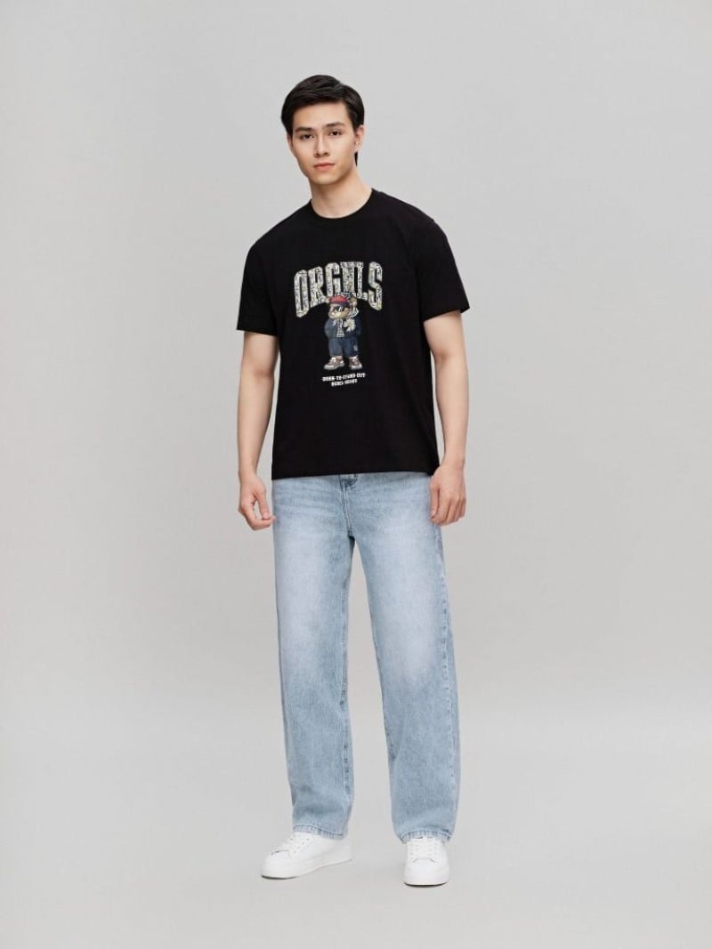 Quần Jean Nam Edge Link Light Blue Form Baggy