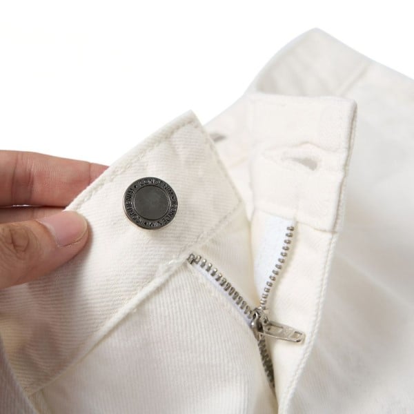 Quần Jean Nam Siêu Nhẹ Ống Suông ICON105 Lightweight Off White Form Straight