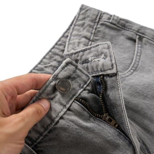 Quần Jean Nam Xám Trắng Ống Suông Dirt Wash Form Baggy