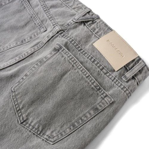 Quần Jean Nam Xám Trắng Ống Suông Dirt Wash Form Baggy