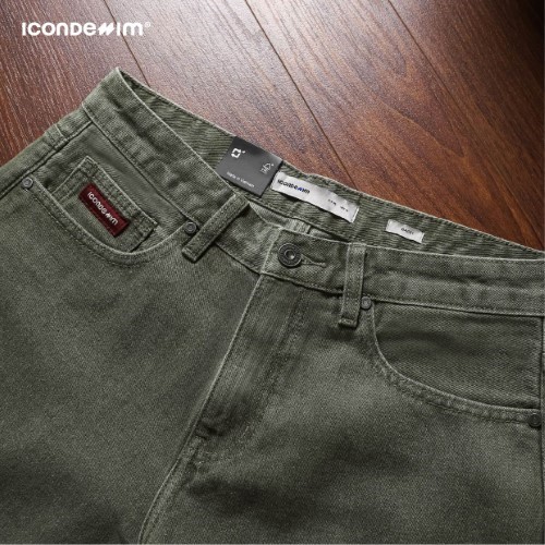 Quần Short Jean Nam Tag Da Moss Sage Tint Wash Form Baggy