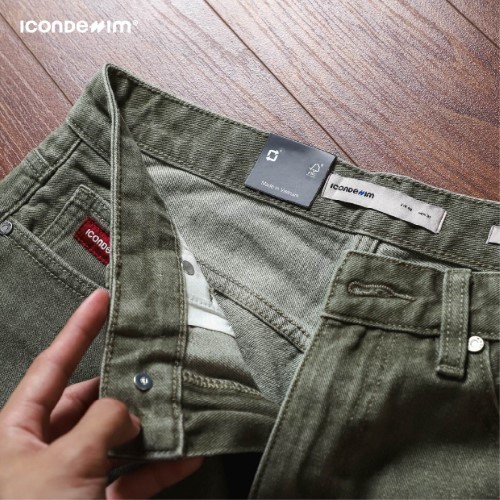 Quần Short Jean Nam Tag Da Moss Sage Tint Wash Form Baggy