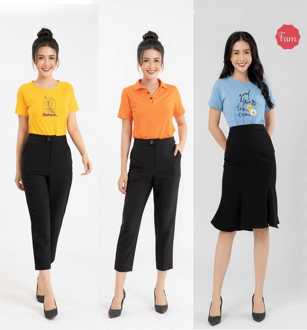 Áo phông cho cô nàng công sở trẻ trung mà vẫn lịch sự