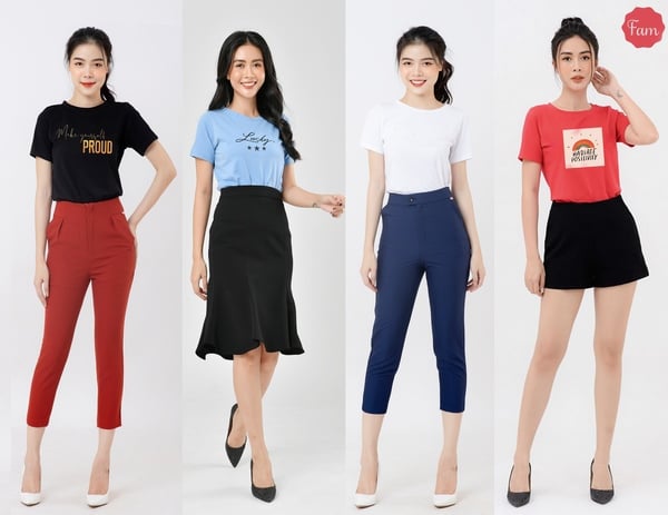 Mẫu áo thun cho cô nàng năng động