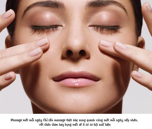 Cách dưỡng da vùng mắt chống lão hóa, mờ nếp nhăn