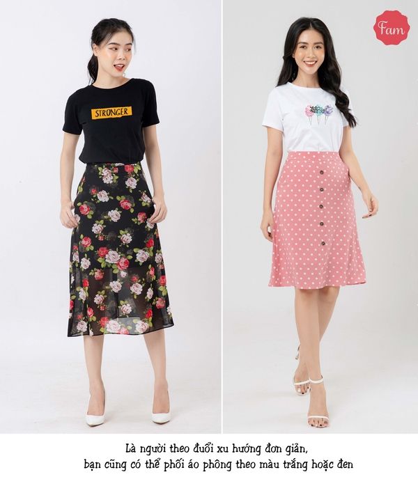 Gợi ý màu áo phông nữ cứ lên hình là đẹp