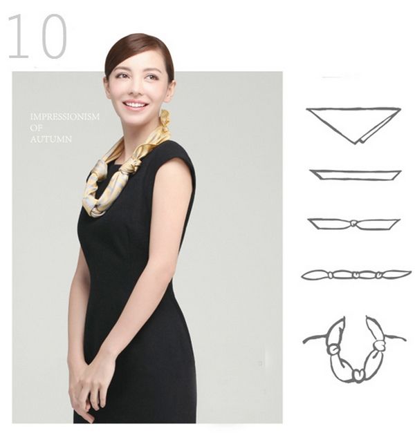 Hướng dẫn 10 kiểu thắt khăn đẹp sang chảnh cho nữ công sở