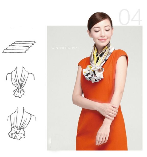 Hướng dẫn 10 kiểu thắt khăn đẹp sang chảnh cho nữ công sở