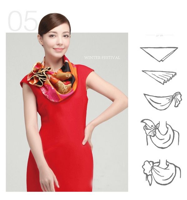 Hướng dẫn 10 kiểu thắt khăn đẹp sang chảnh cho nữ công sở